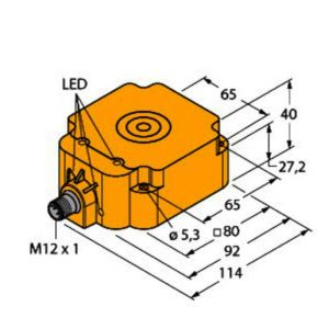 BI50U-Q80-VP4X2-H1141 Induktiver Sensor, mit erhöhtem Schaltab