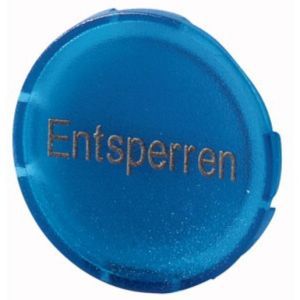 M22-XDL-B-D14 Tastenlinse, flach blau, ENTSPERREN