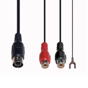 B 128 NORMSTECKER+2CINCHKUPPL 0,2M