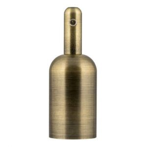 140329 Fassung Alu Flasche E27 Bronze Antik