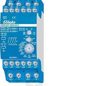 ESR12Z-4DX-UC, 4-fach Stromstoß-Schaltrelais. Je 1 Schließer potenzialfrei 16A/250V