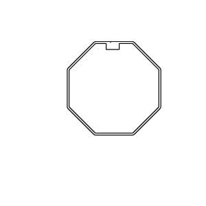 4041-6 =6m Achtkantstahlwelle SW70, verzinkt 6m, Pr