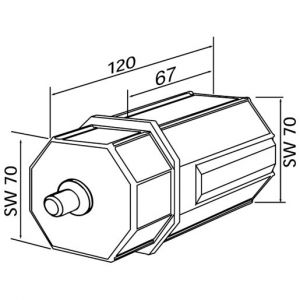 4031 Walzenkapsel, SW70, Einsteckl.67 mm