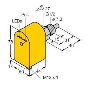 FCS-G1/2A4P-AP8X-H1141 Strömungsüberwachung, Eintauchsensor mit