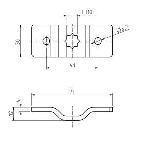 4010-02 Antriebsl. Gekr.30mm,10mm Stern,Teilk.48