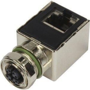 21033814800 Adapter M12 RJ45 Cat 6a angled