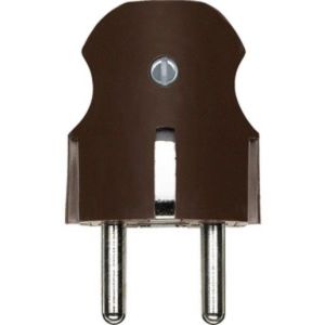 122415 SCHUKO-Stecker, dunkelbrasil