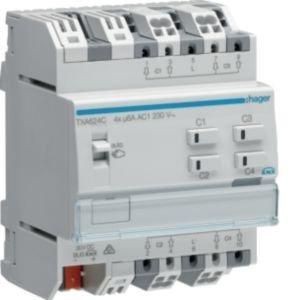 TXA624C Rolll.-/Jalousieaktor 4f KNX easy, 230V