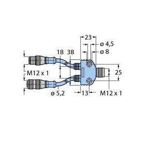 VB2-FKM/RKC RSC 572-0.5M-0.5M Zubehör für Feldbussysteme, PVC-Kabelman