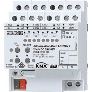 2504 REGHE KNX Jalousieaktor 4fach AC 110-230 V, 2f