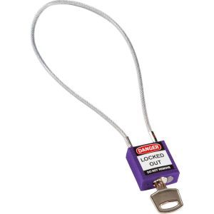 Compact Cable Padlock Purple 40cm KD Kompakte Sicherheitsschlösser ? mit Kabe