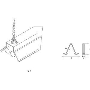 V-1 Halterung für Kettenaufhaengung Weite 50