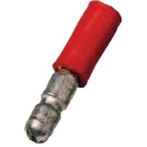 ICIQ1RST, Isolierter Rundstecker 0,5-1qmm Stecker 4mm rot