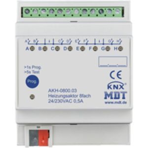 AKH-0800.03, Heizungsaktor 8-fach, 4TE, REG, 24-230 V AC