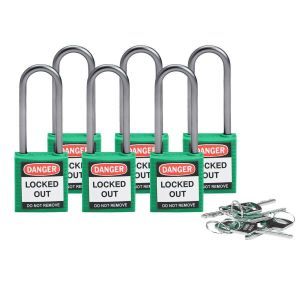 Compact safe padlock 50mm Sha KD Green/6 Kompakte Brady Sicherheitsschlösser mit