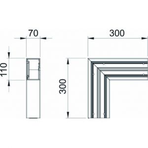 GK-F70110CW Flachwinkel 70x110mm, PVC, cremeweiß, RA