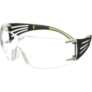 SF420AF, 3M™ SecureFit™ 400 Reader Schutzbrille, schwarz/grüne Bügel, Antikratz-/Anti-Fog-Beschichtung, transparente Scheibe mit +2,0 Stärke, SF420AS/AF-EU, 20