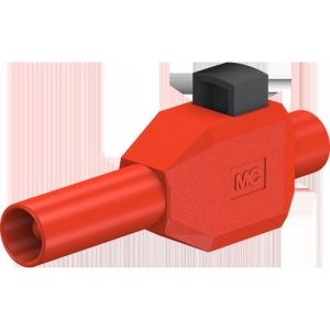 SKLS4, 4mm Sicherheits-Klemmstecker-Adapter rot