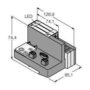 TI-BL20-DPV1-S-4 Set für einfache I/O-Kommunikation über