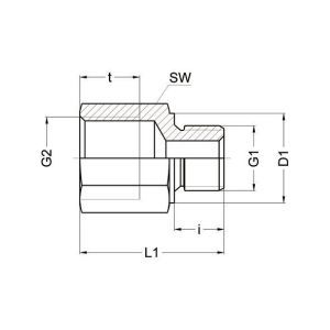 66-0807, Reduziernippel,P30, G1/2-A, G1/2-I