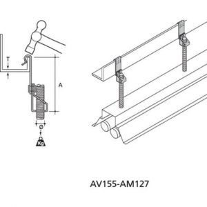 AV155-AM127 Traegerklammer, senkrecht an 1,5-5mm + S