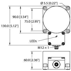 NI100U-K90SR-VP4X2-H1141 Induktiver Sensor, mit erhöhtem Schaltab