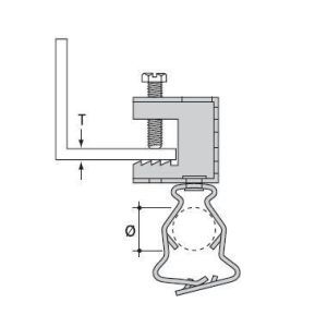 FH65-GM1926 Traegerschraubklammer, waagrecht bis18mm