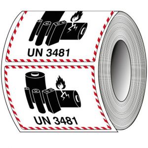 T/ADM-LBM-UN3481-105X74-1000 UN-3481- Verpackungsetikett für Lithium-