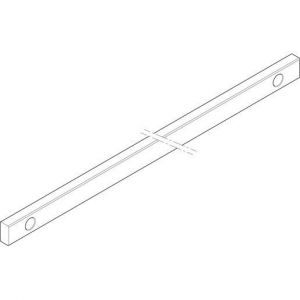 XCUW121B Cu-Schiene 1FB 20x10x337mm waagrecht, be