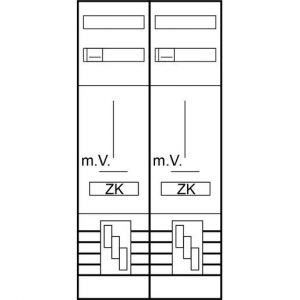 Z27920 Zählerplatz 3Pkt 2Z NH00 mit sHS/ZSK IP4