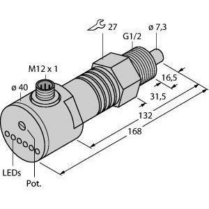 FCS-GL1/2A4-AP8X-H1141/D090 Strömungsüberwachung, Eintauchsensor mit