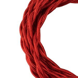 140310 Textilkabel Gedreht 2C 3M Metallic Rot