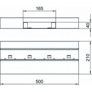 GS-AT70210RW T-Stück asymmetrisch 70x210x500, St, rei