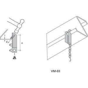 VM-03 Trägerklammer, für vertikale Kante bis 3