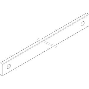 XCUW143B Cu-Schiene 3FB 40x10x837mm waagrecht, be