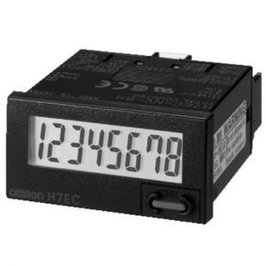 H7EC-NFV-B, LCD-Summenzähler, schwarz, 48x24mm, o. Hilfsspannung, 20Hz, 0..99999999, Input: 24..240VAC/DC, IP66 (Front)