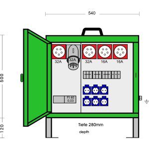 EV 32N/A/621-1 Endverteilerschrank 22 kVA, mit Unterg