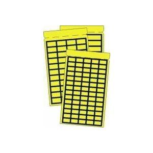 PBL-1138R, Etikett gelb mit schwarzem Rand - Taschenbuch 11 x 39mm - selbstklebendes Gewebe Preis per VPE  VPE =1