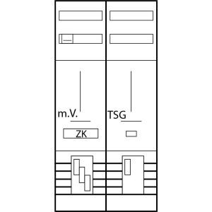 Z27910Z Zählerplatz 3Pkt 1Z 1T NH00 mit sHS/ZSK