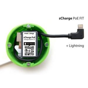 sCharge PoE FIT L ?PoE + Adapter mit Lightning®-Kabel 30 c