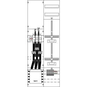 KA4209, KA4209 Mess- und Wandlerfeld BH5 vorverdrahtet mit Zählerkreuz