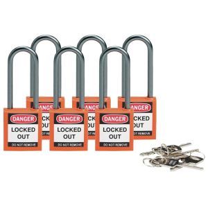 Compact safe padlock 50mm Sha KD Org/6 Kompakte Brady Sicherheitsschlösser mit