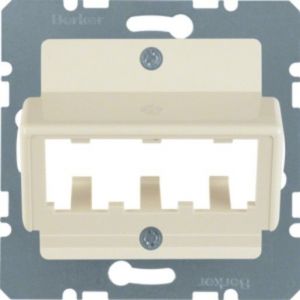 142702 Zentralplatte für 3 Mini-Com Module weiß