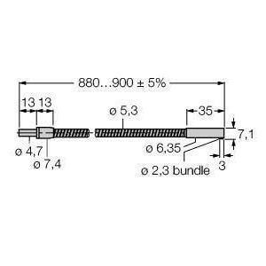 IA1.53SMTA, Glas-Lichtleiter, Einzelleiter