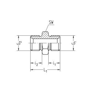 43-0804 DOPPELNIPPEL G1/2, G1/4