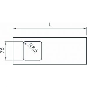 D2-1 110RW Oberteil für Geräteeinbau 1-fach 110x300