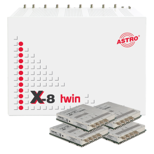 X-8 TWIN mit 4 x X-QAM 642 Komplettgerät, X-8 Basis twin bestückt m