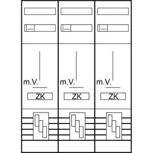 Z37930 Zählerplatz 3Pkt 3Z NH00 mit sHS/ZSK IP4