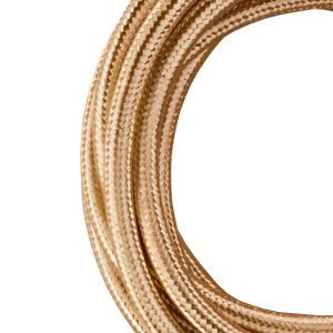 142558 Textilkabel 2C 50M Metallic Champagne