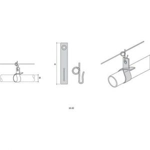 LS-32 Rohrbefestigung für Seile für Rohre bis